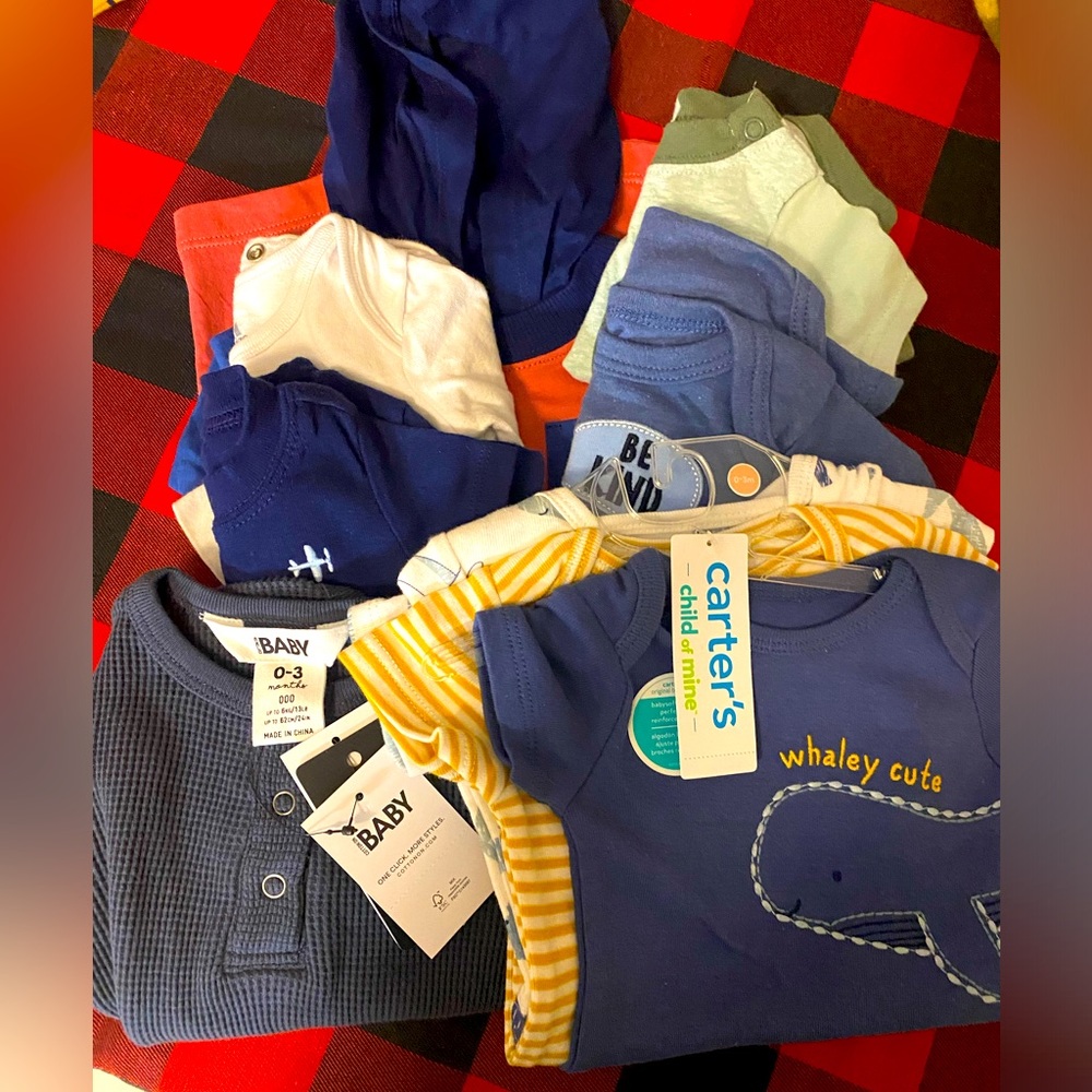 9 new outfits! 0-3 months